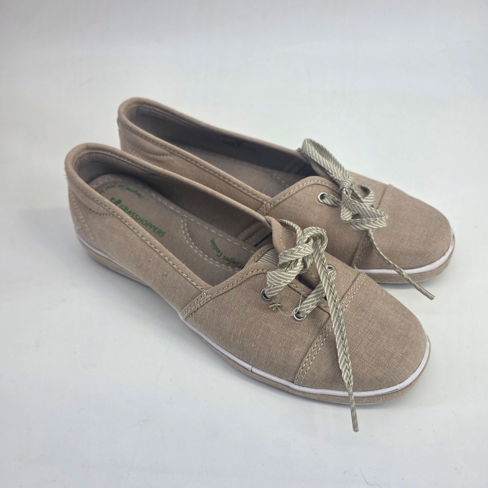 Grasshoppers Bridgette Stone Canvas Comfort Walking Shoes 6.5M